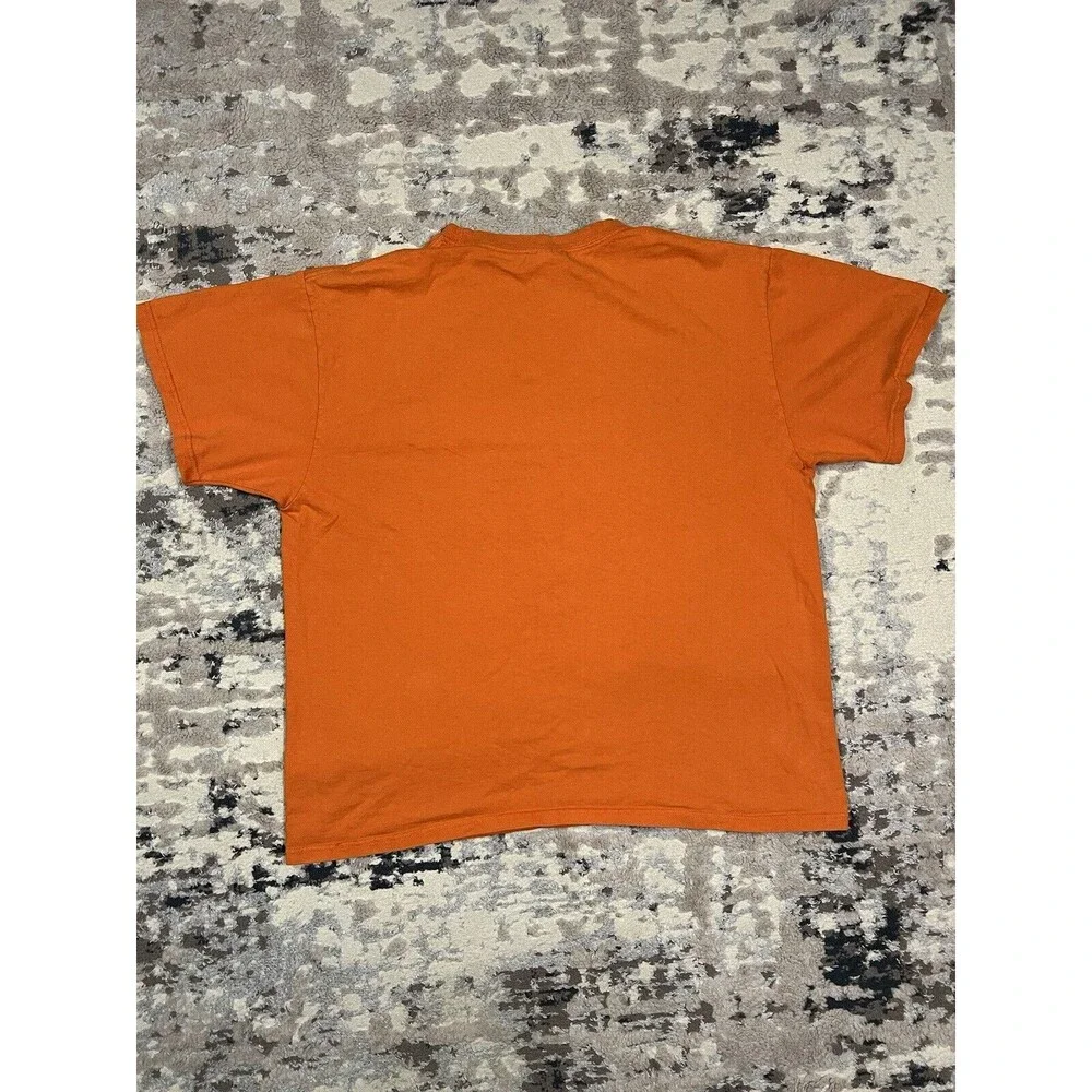 Vintage Y2K Nike Silver Tag Orange Center Nike Spell Out Shirt Size Large